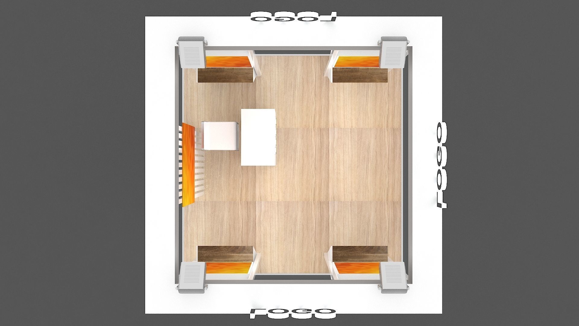 Exhibition Stand Display Kiosk  3 meter x 3 meter 3D model_4