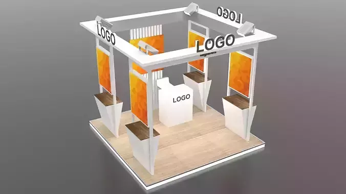 Exhibition Stand Display Kiosk  3 meter x 3 meter