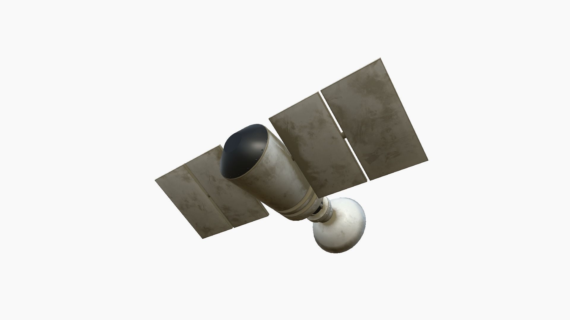 Satellite D07 Dirt Blue - SciFi Space Design Low-poly 3D model_1