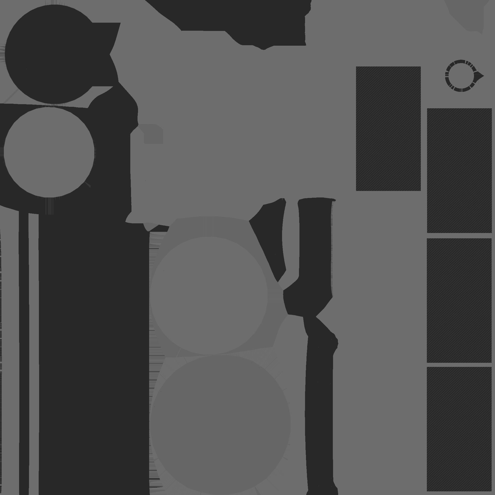 Satellite D08 Aluminum - SciFi Space Design Low-poly 3D model_18