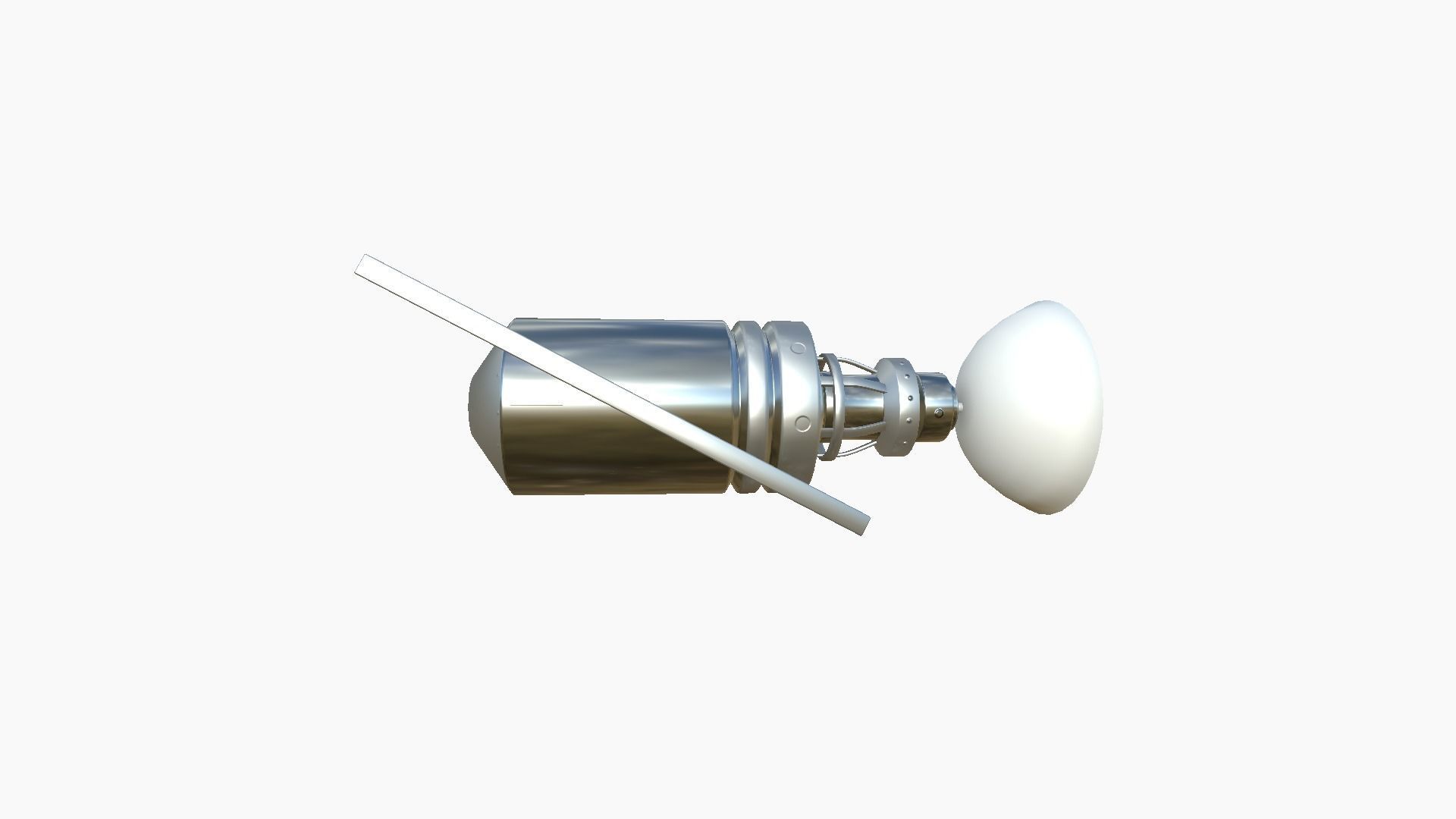 Satellite D08 Aluminum - SciFi Space Design Low-poly 3D model_3