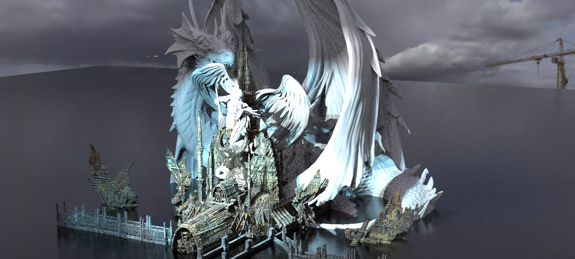 Dragon King Towers Kit bash 2 3D model_0