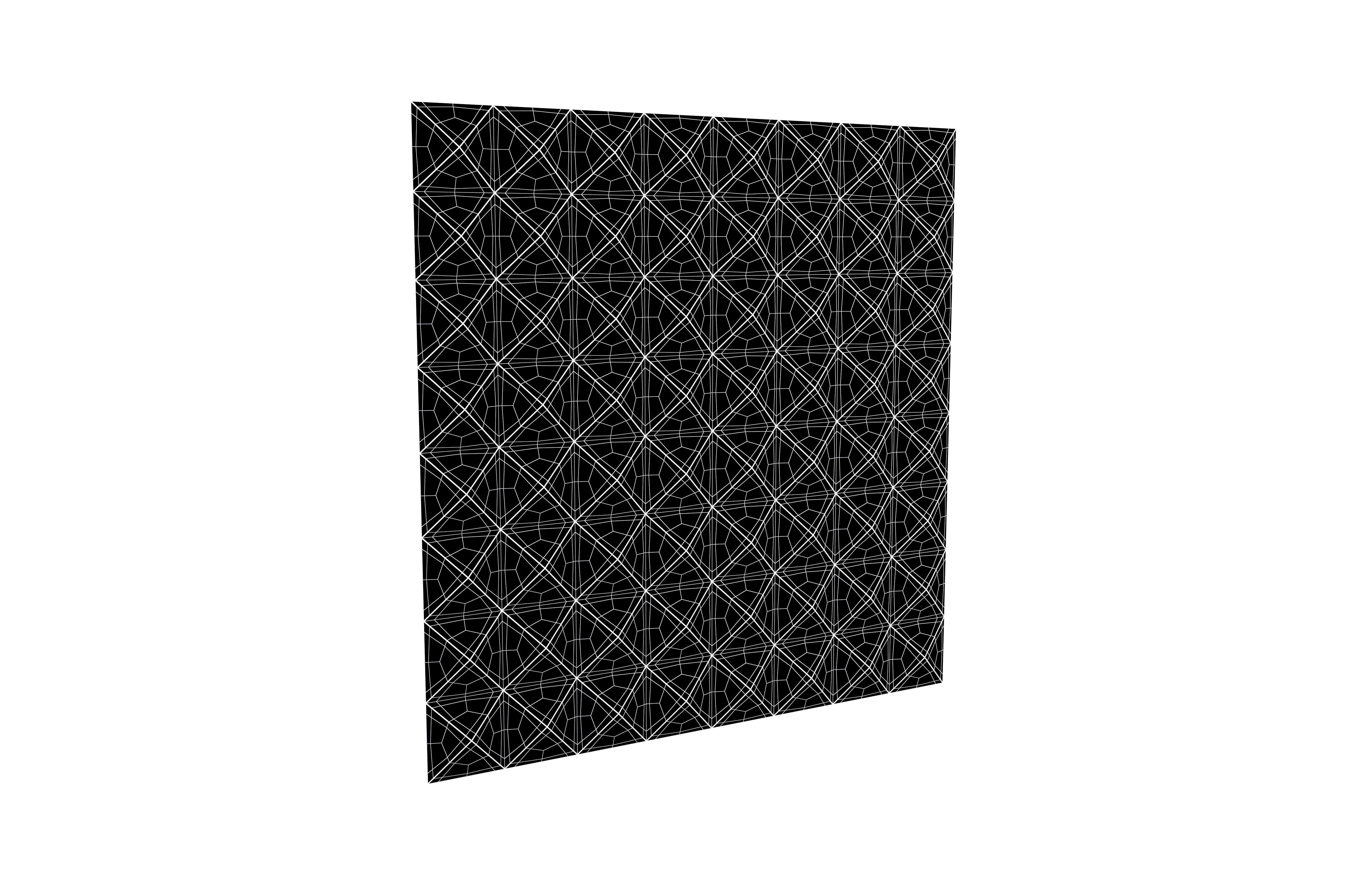 Triangle Grid Pattern Wall Panel V1 002 Low-poly 3D model_5