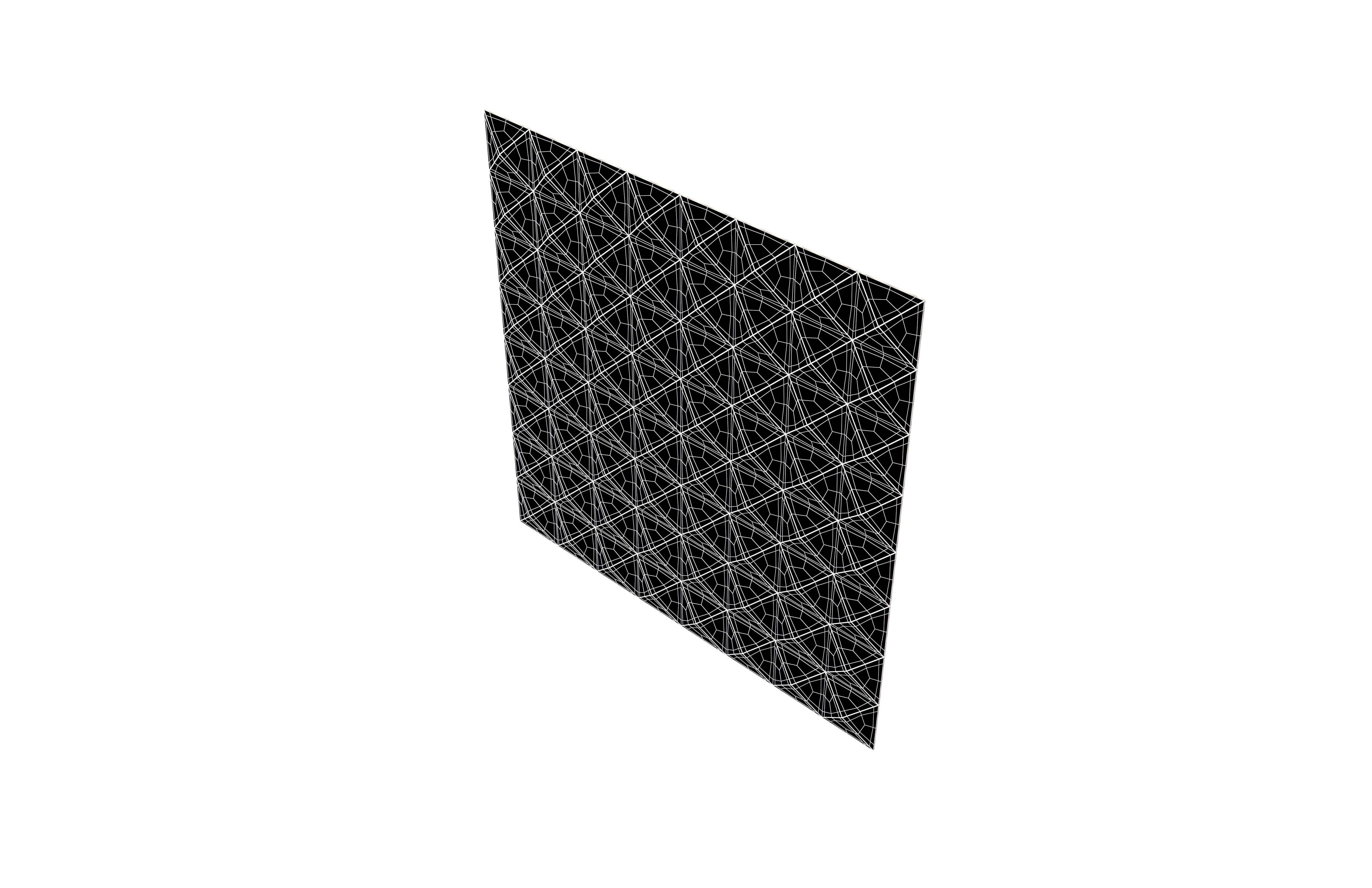 Triangle Grid Pattern Wall Panel V1 002 Low-poly 3D model_6