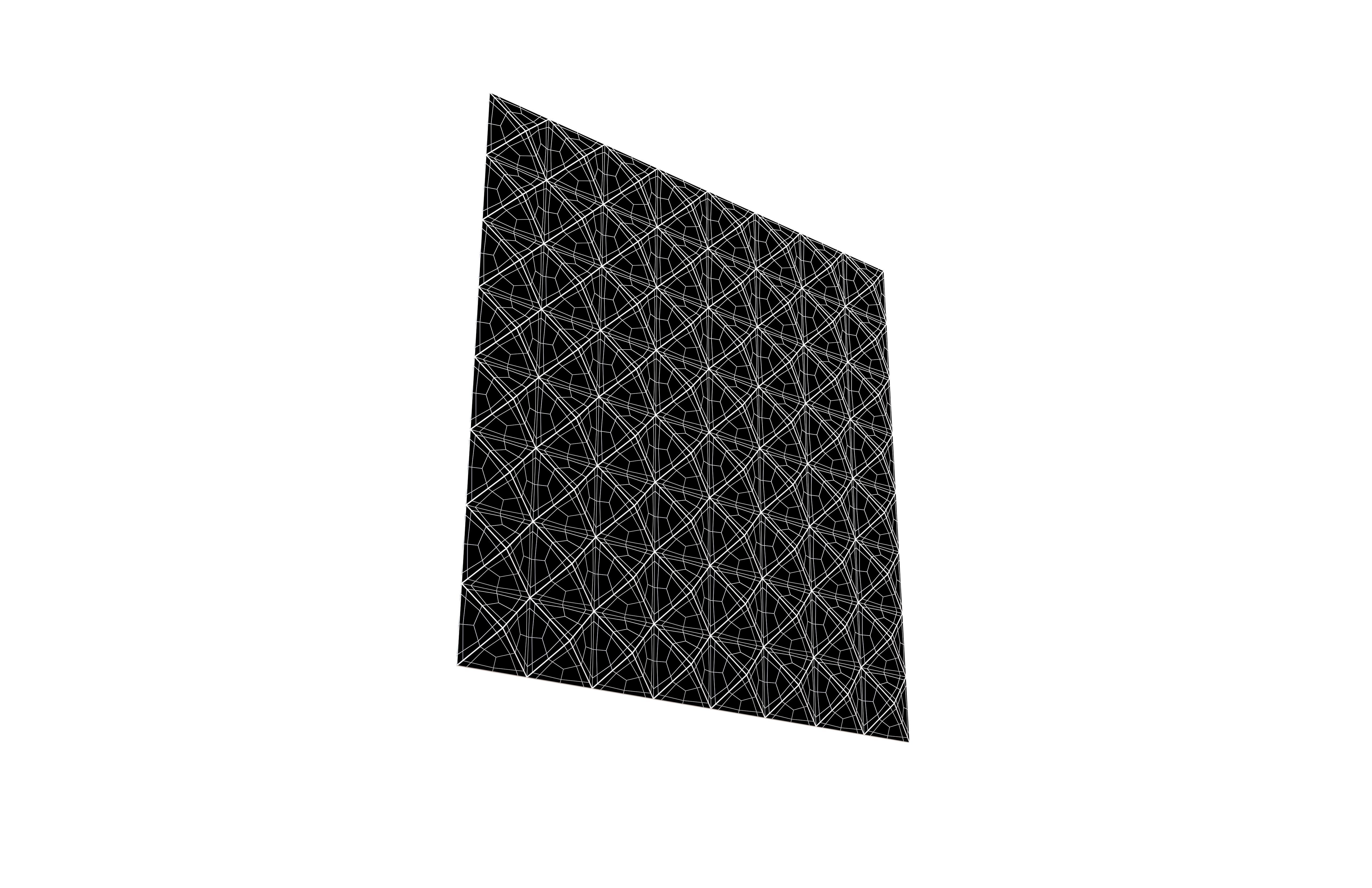 Triangle Grid Pattern Wall Panel V1 002 Low-poly 3D model_7