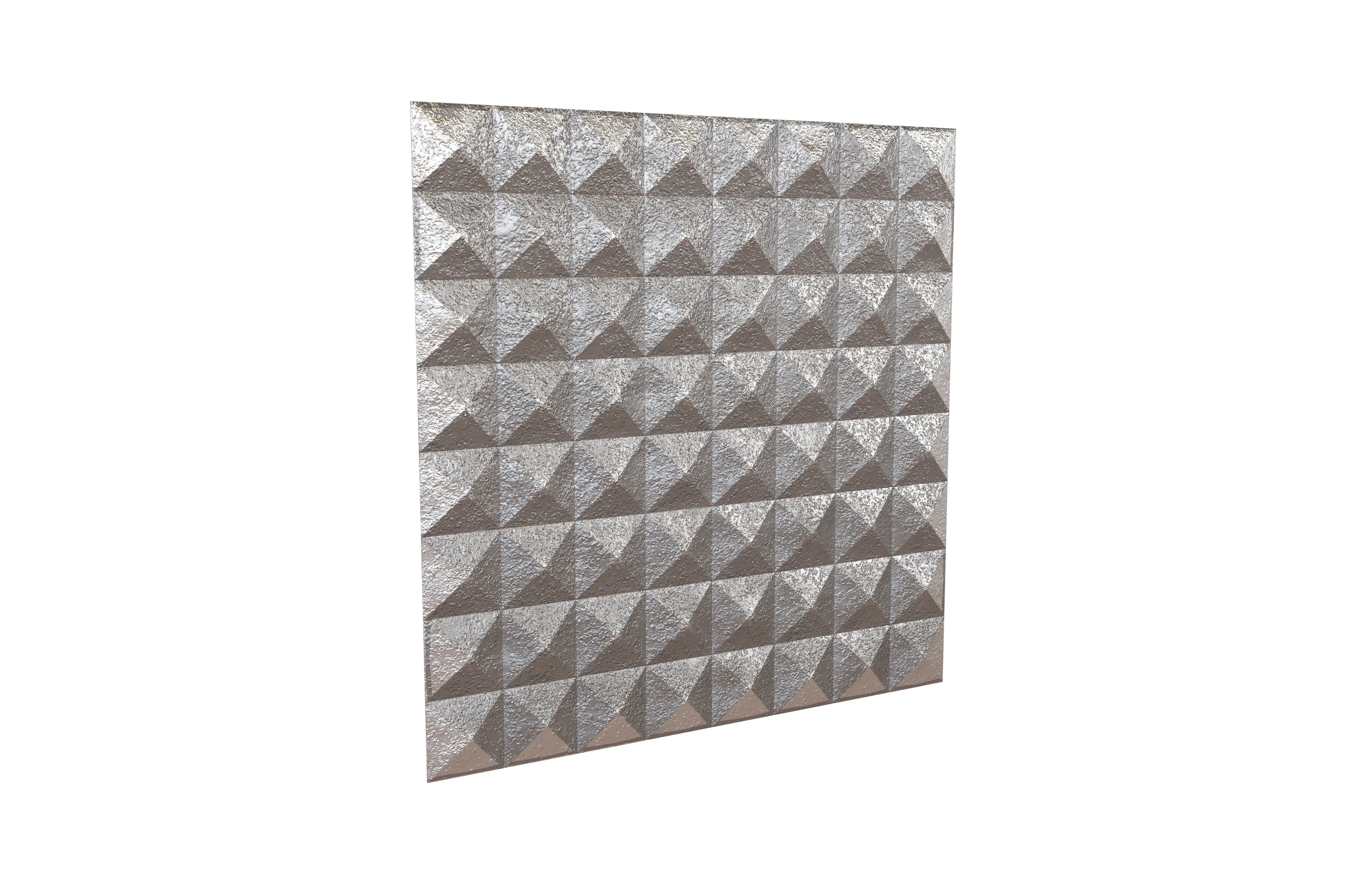 Triangle Grid Pattern Wall Panel V1 003 Low-poly 3D model_1