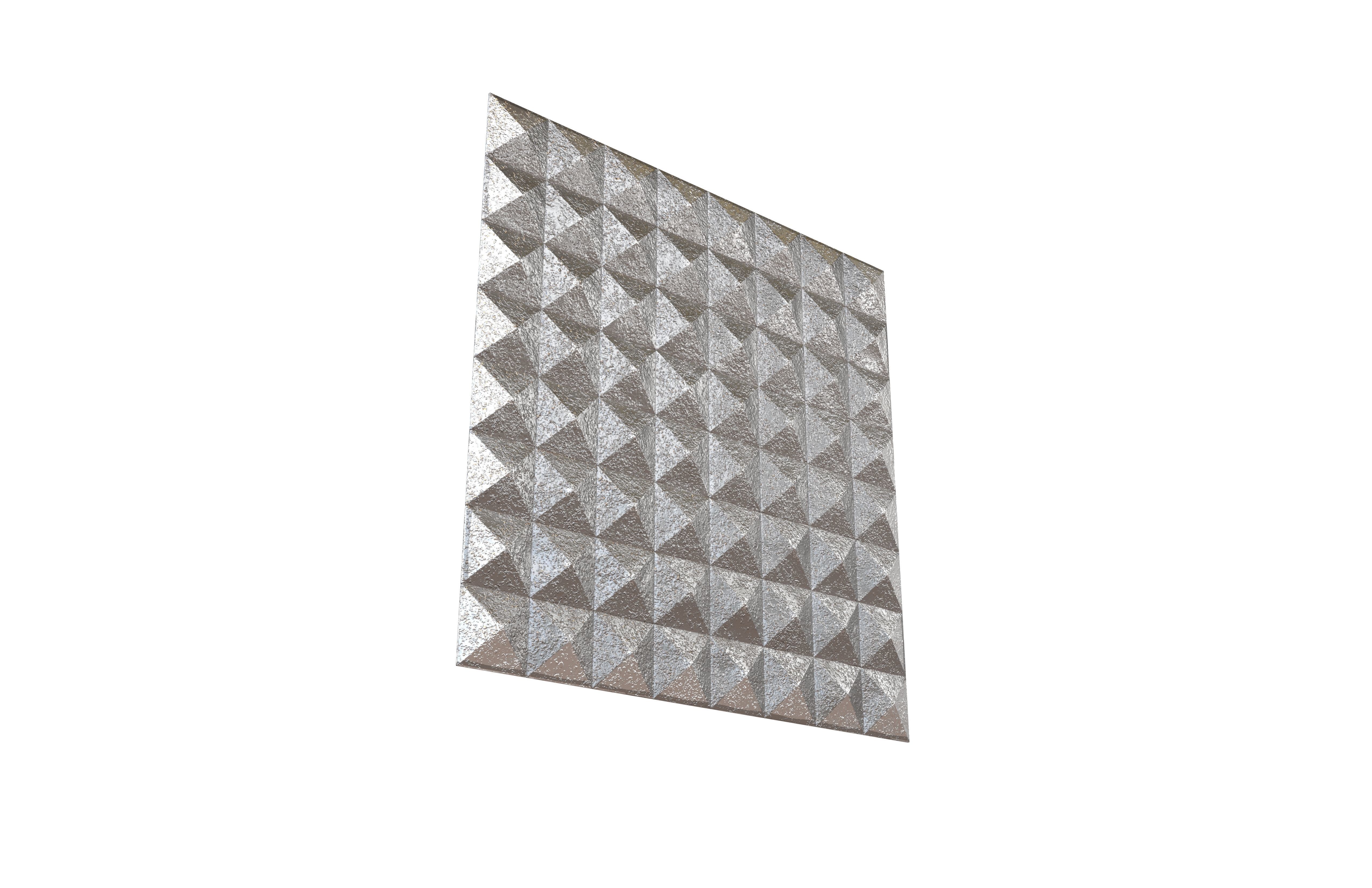 Triangle Grid Pattern Wall Panel V1 003 Low-poly 3D model_3