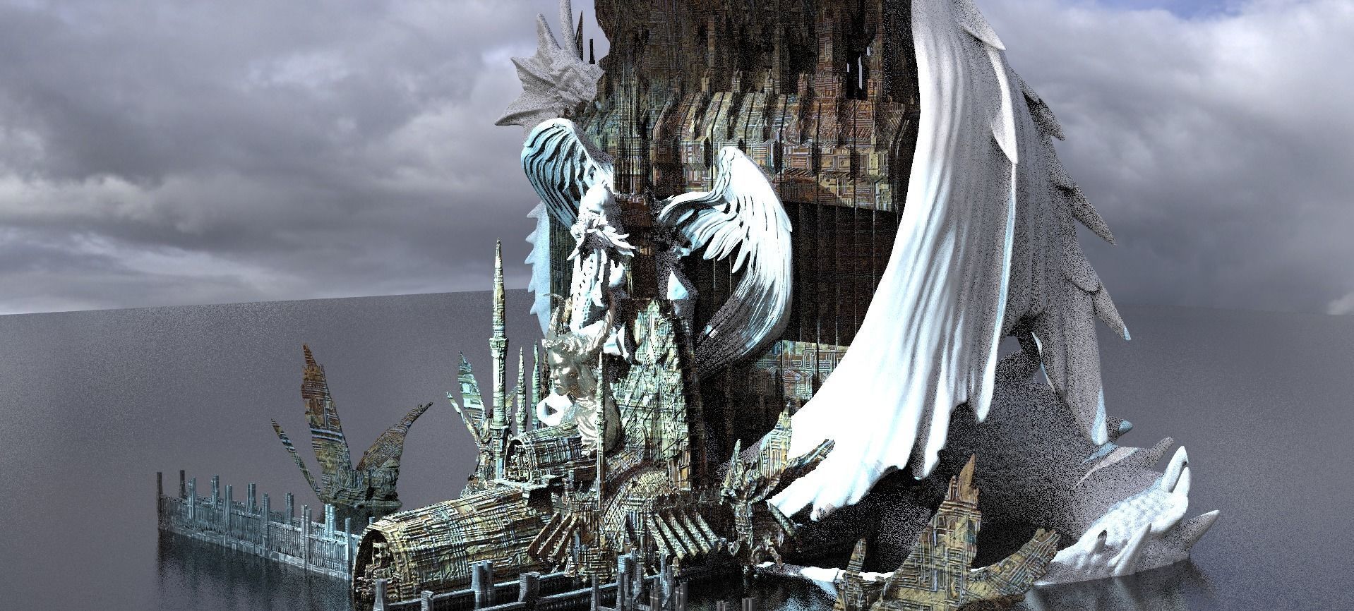 Dragon King Devine Towers Kit bash 3D model_1