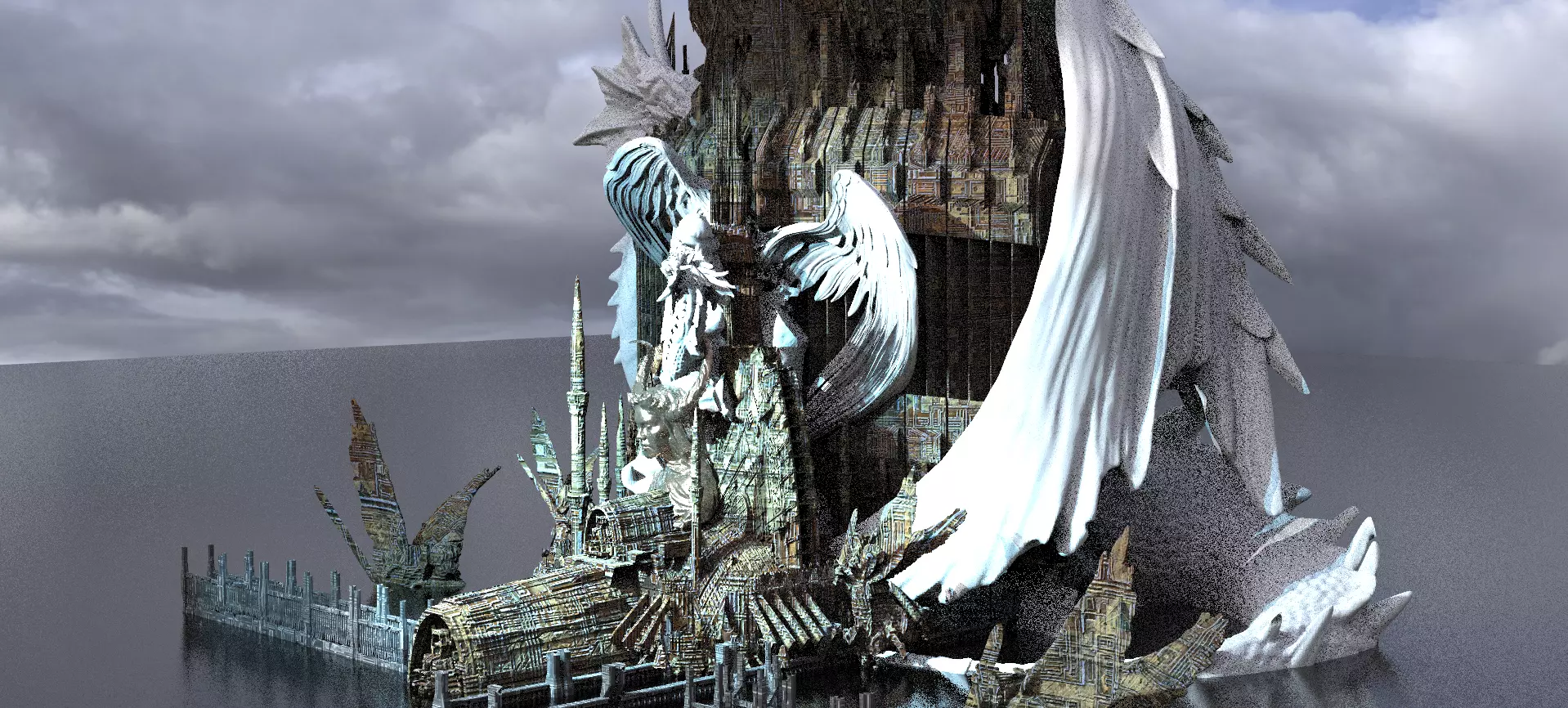 Dragon King Devine Towers Kit bash 3D model_0