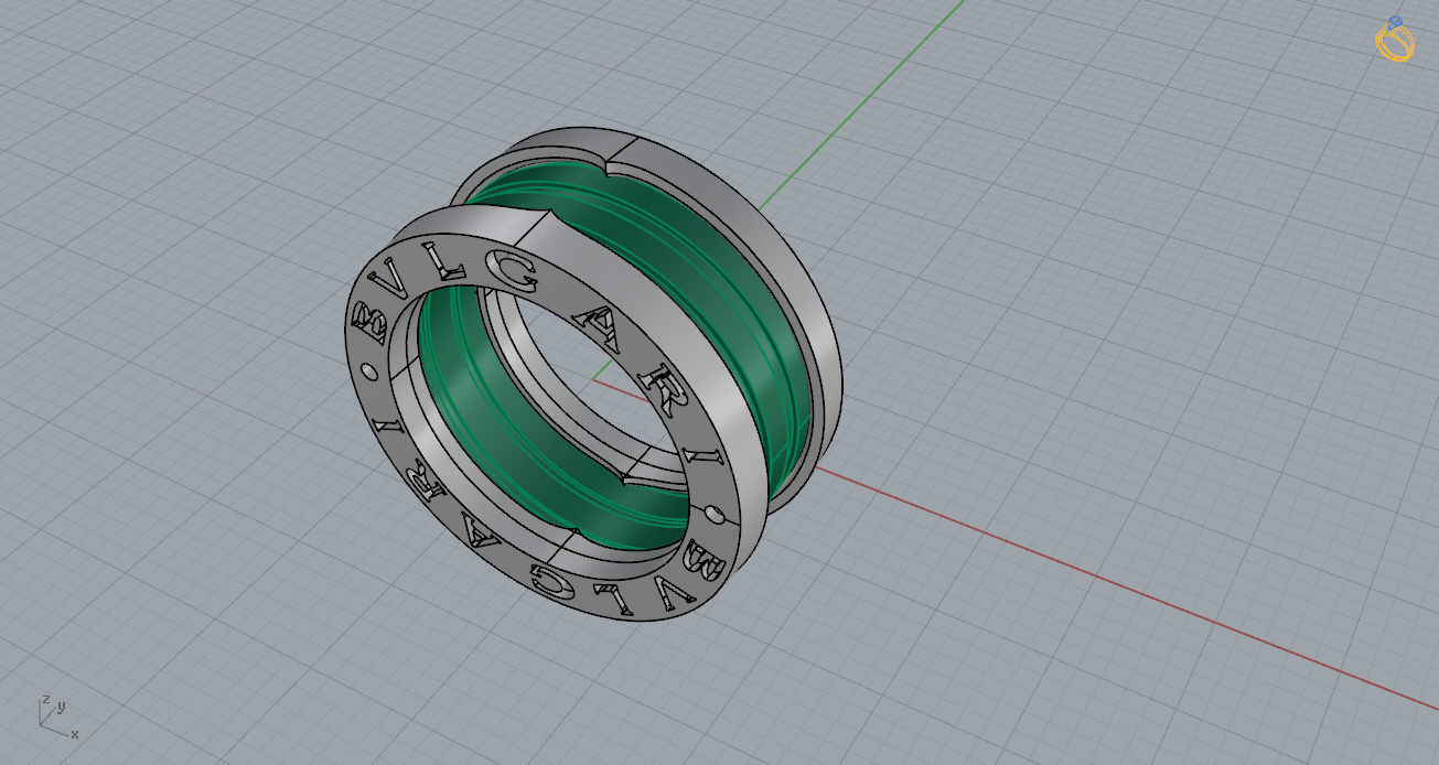 Bvlgari Ring 3D print model_9