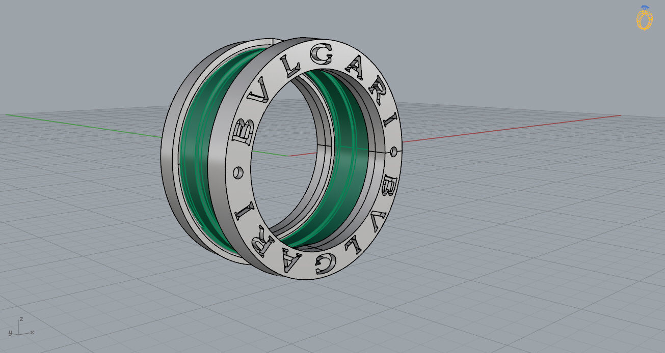 Bvlgari Ring 3D print model_10