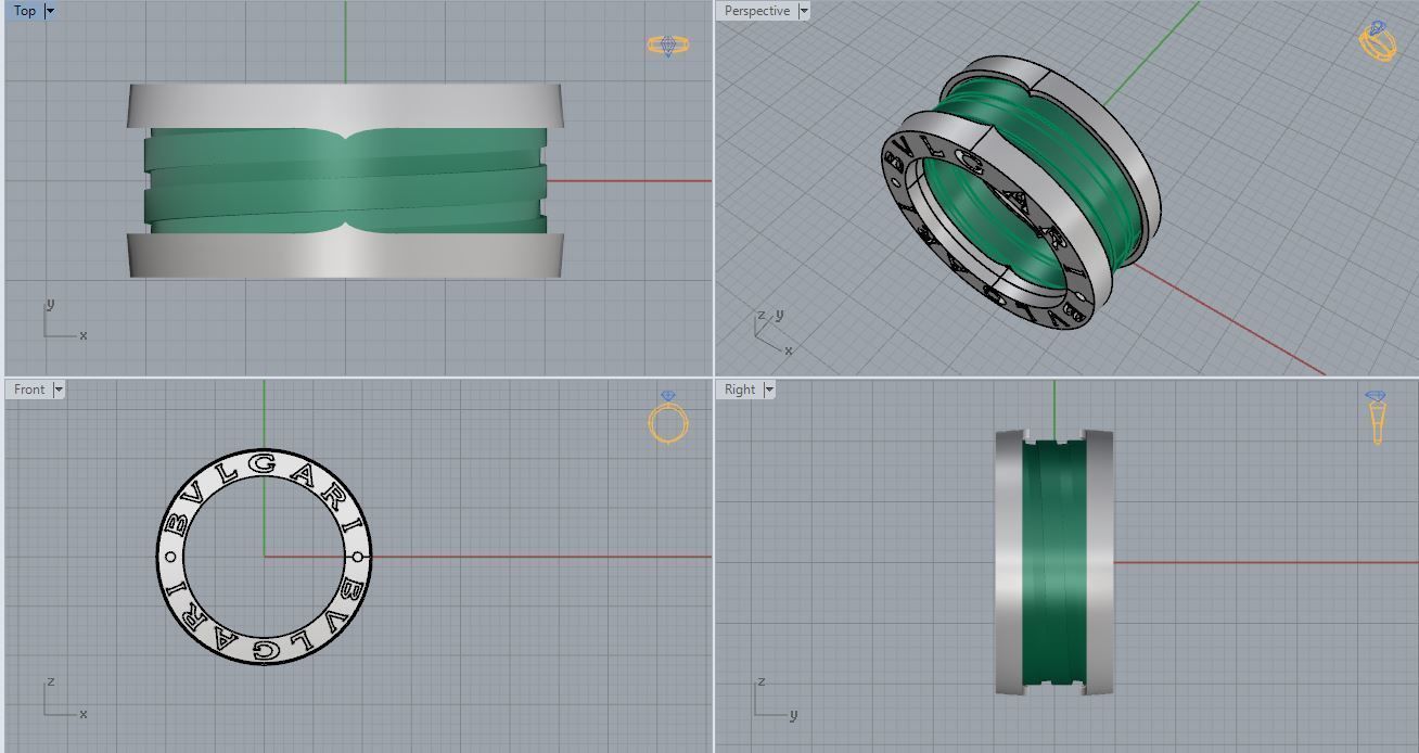Bvlgari Ring 3D print model_5