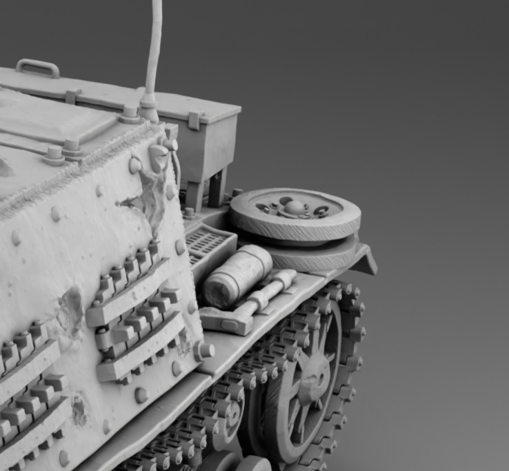 German Tank Stug-33 3D print model_5