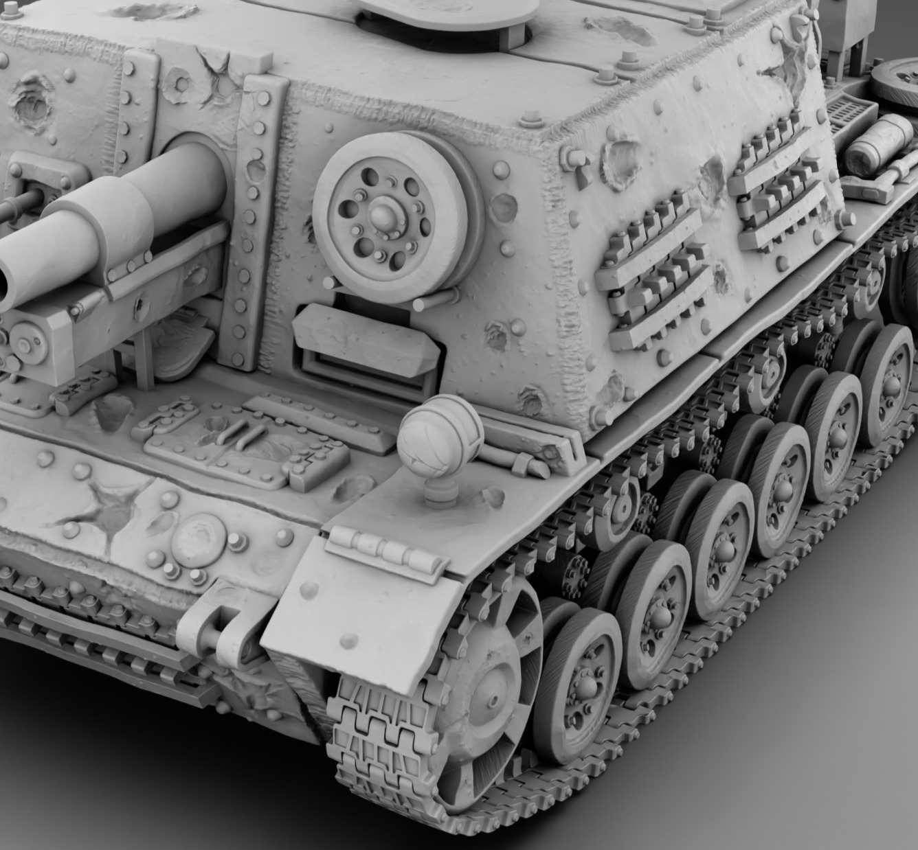 German Tank Stug-33 3D print model_15