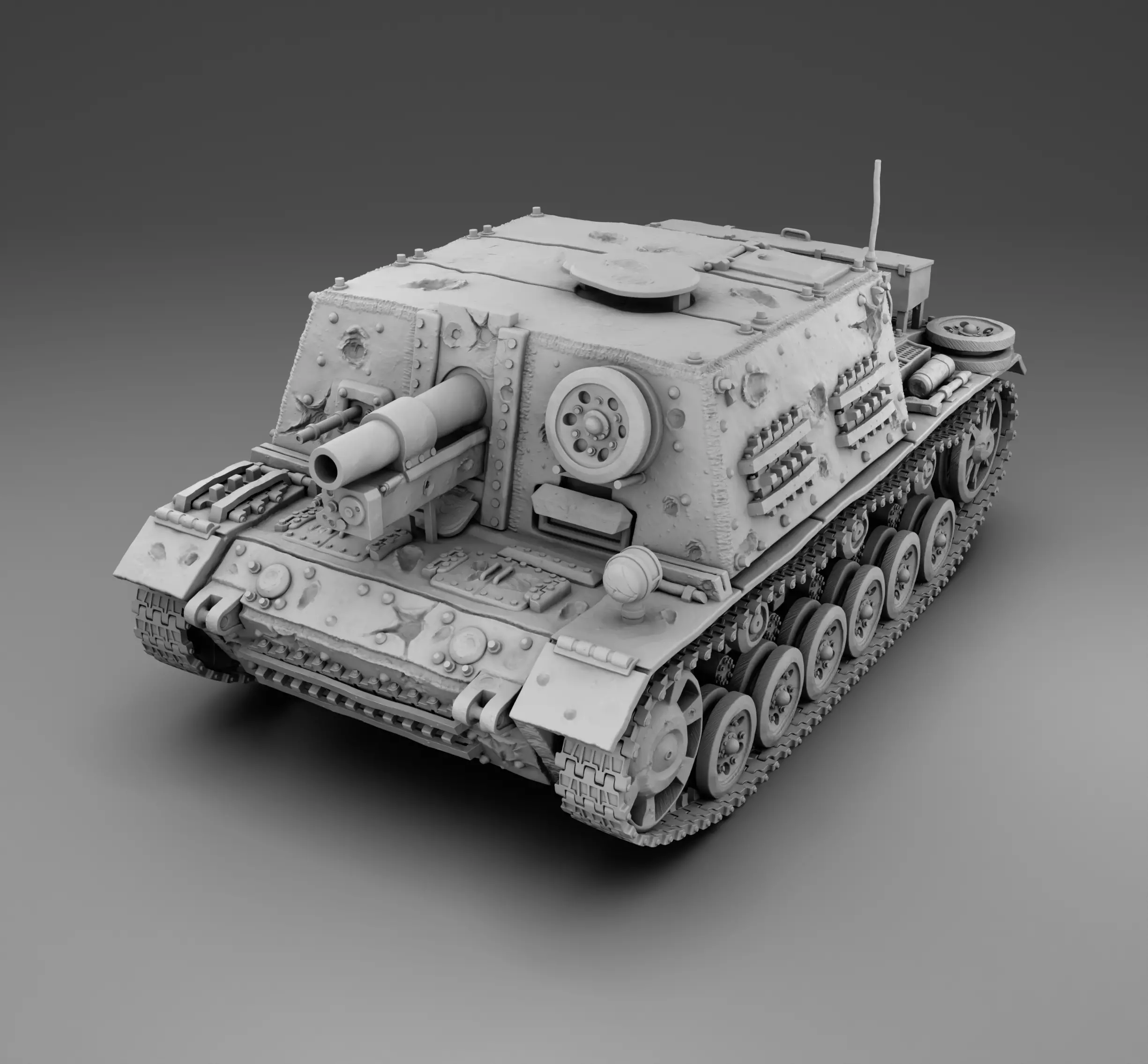 German Tank Stug-33 3D print model_0