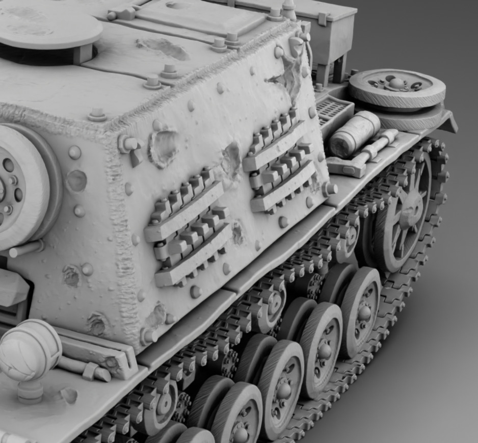 German Tank Stug-33 3D print model_3