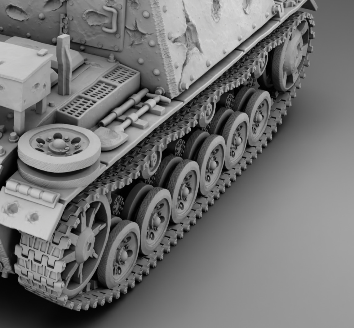 German Tank Stug-33 3D print model_10