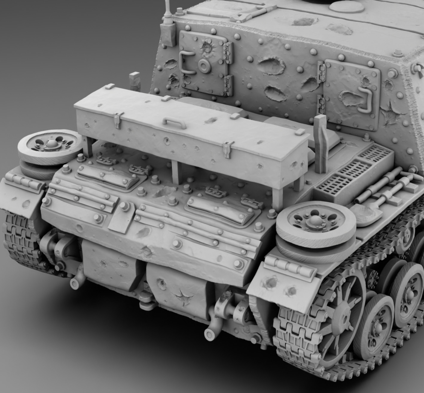 German Tank Stug-33 3D print model_8