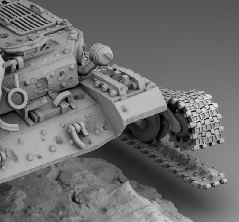 Broken German Tank Ferdinand 3D print model_13
