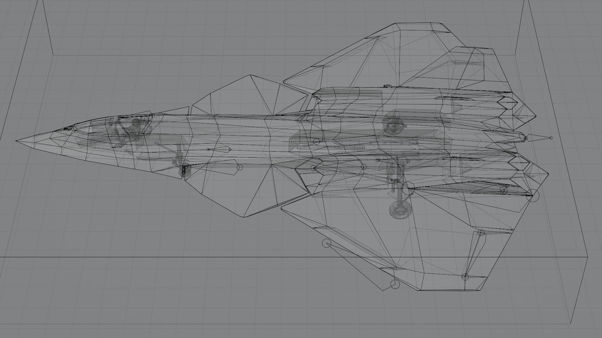 Lockheed NGAD prime concept fighter Low-poly 3D model_4
