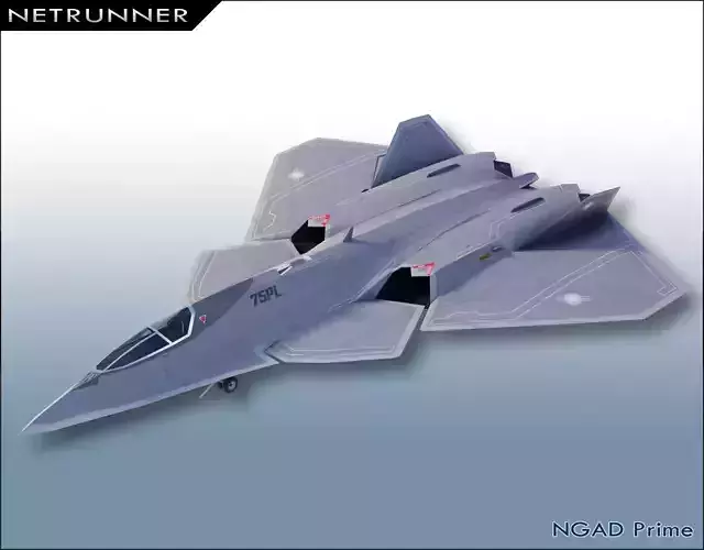 Lockheed NGAD prime concept fighter Low-poly 3D model
