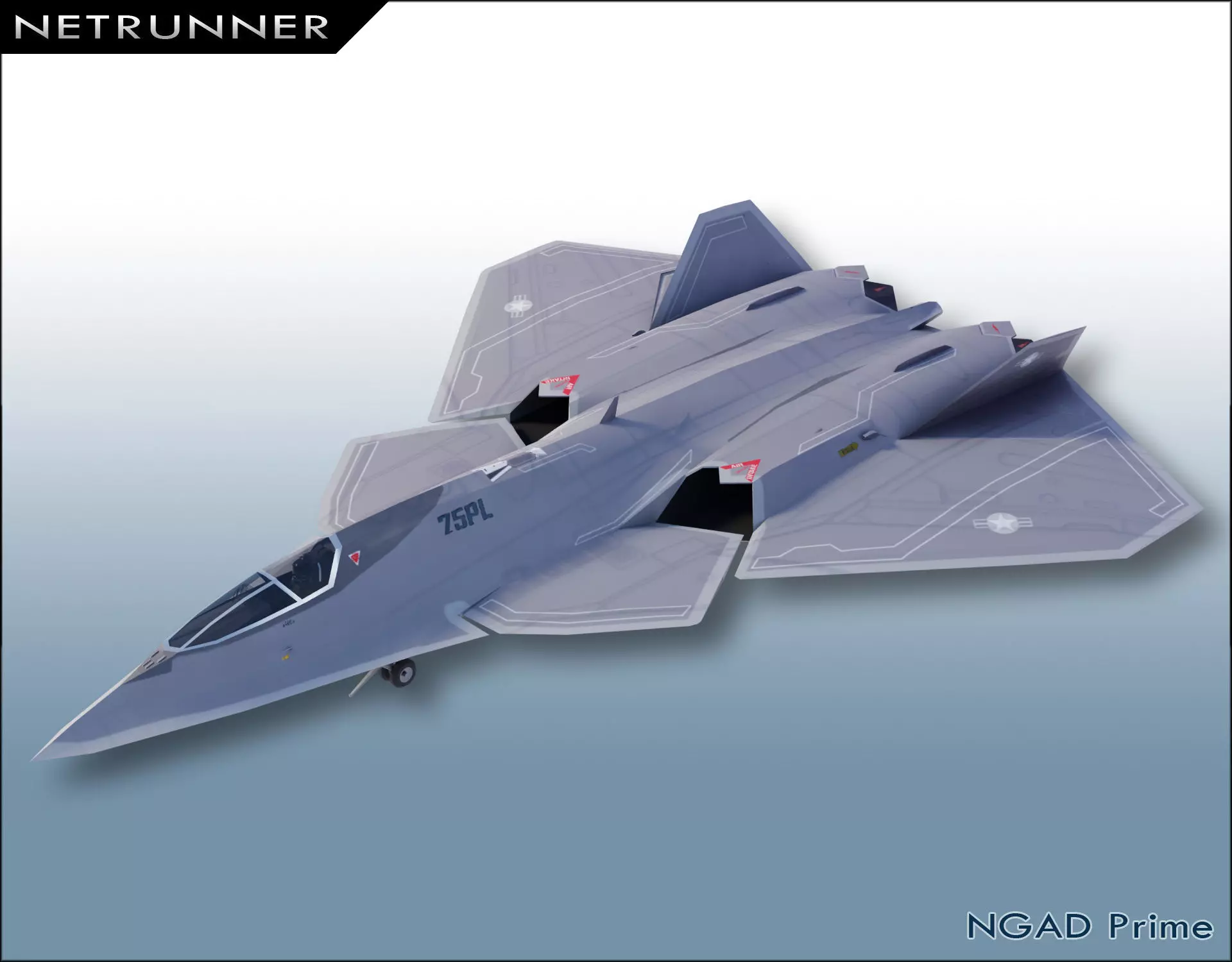 Lockheed NGAD prime concept fighter Low-poly 3D model_0