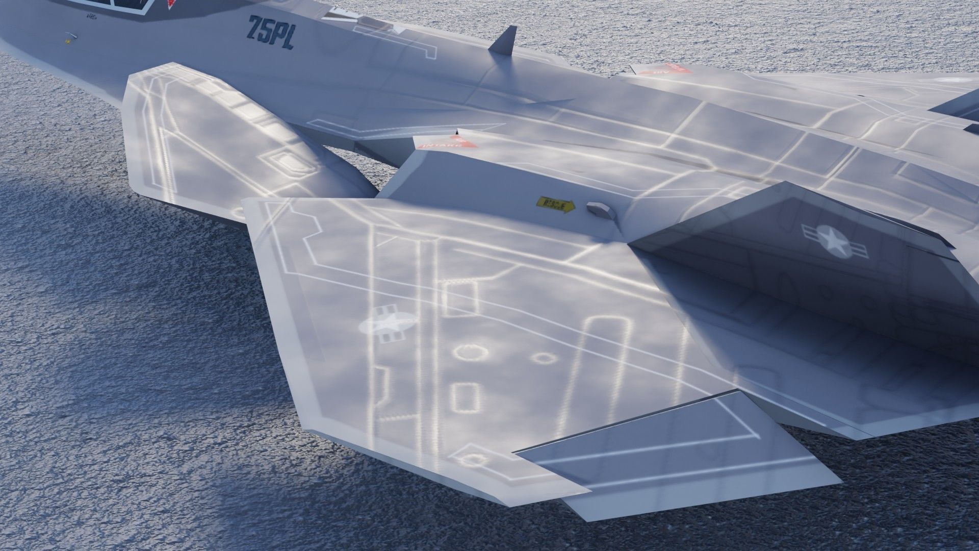 Lockheed NGAD prime concept fighter Low-poly 3D model_26