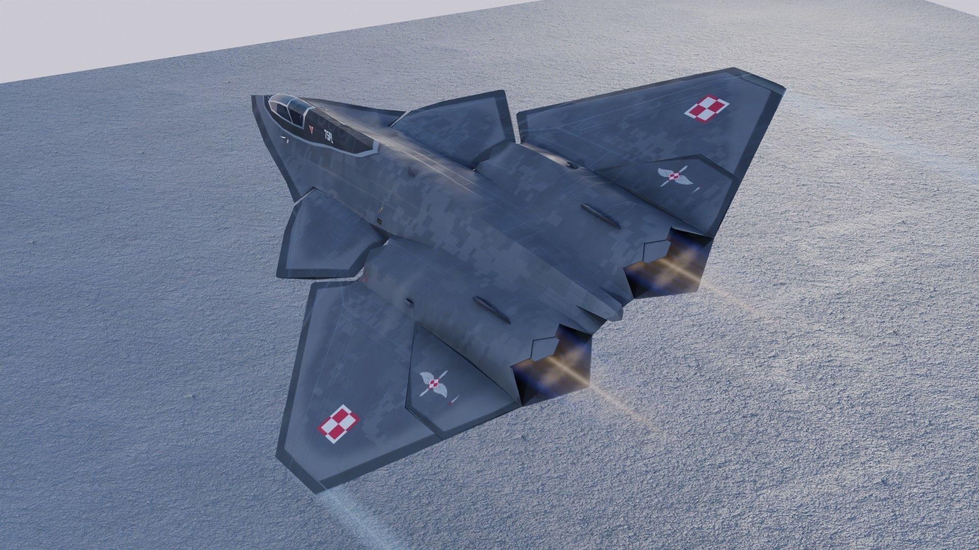 Lockheed NGAD prime concept fighter Low-poly 3D model_16