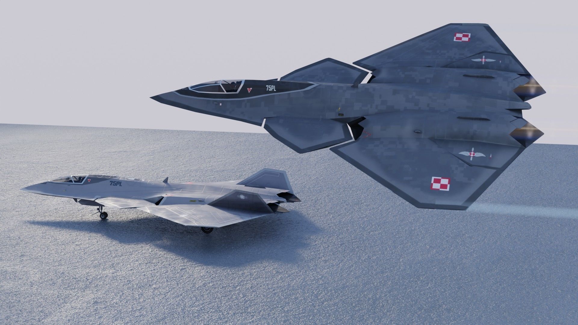 Lockheed NGAD prime concept fighter Low-poly 3D model_17