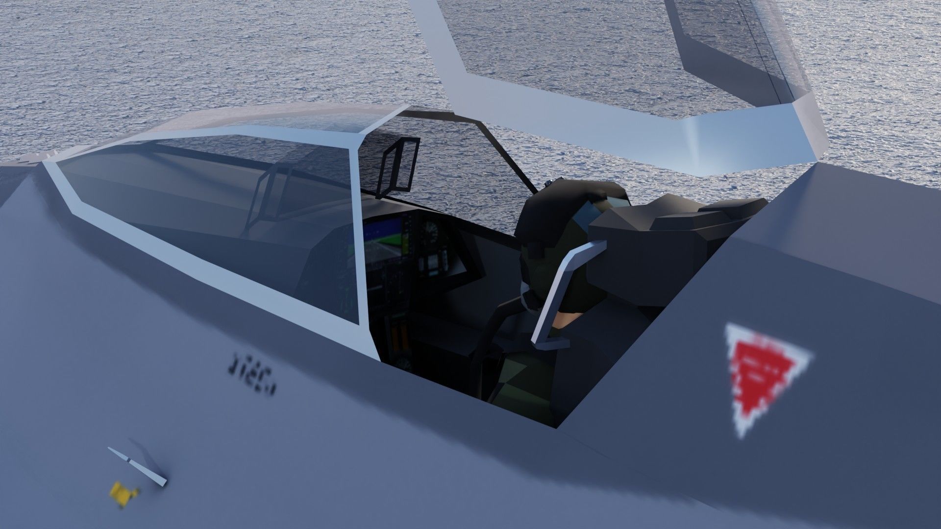 Lockheed NGAD prime concept fighter Low-poly 3D model_24