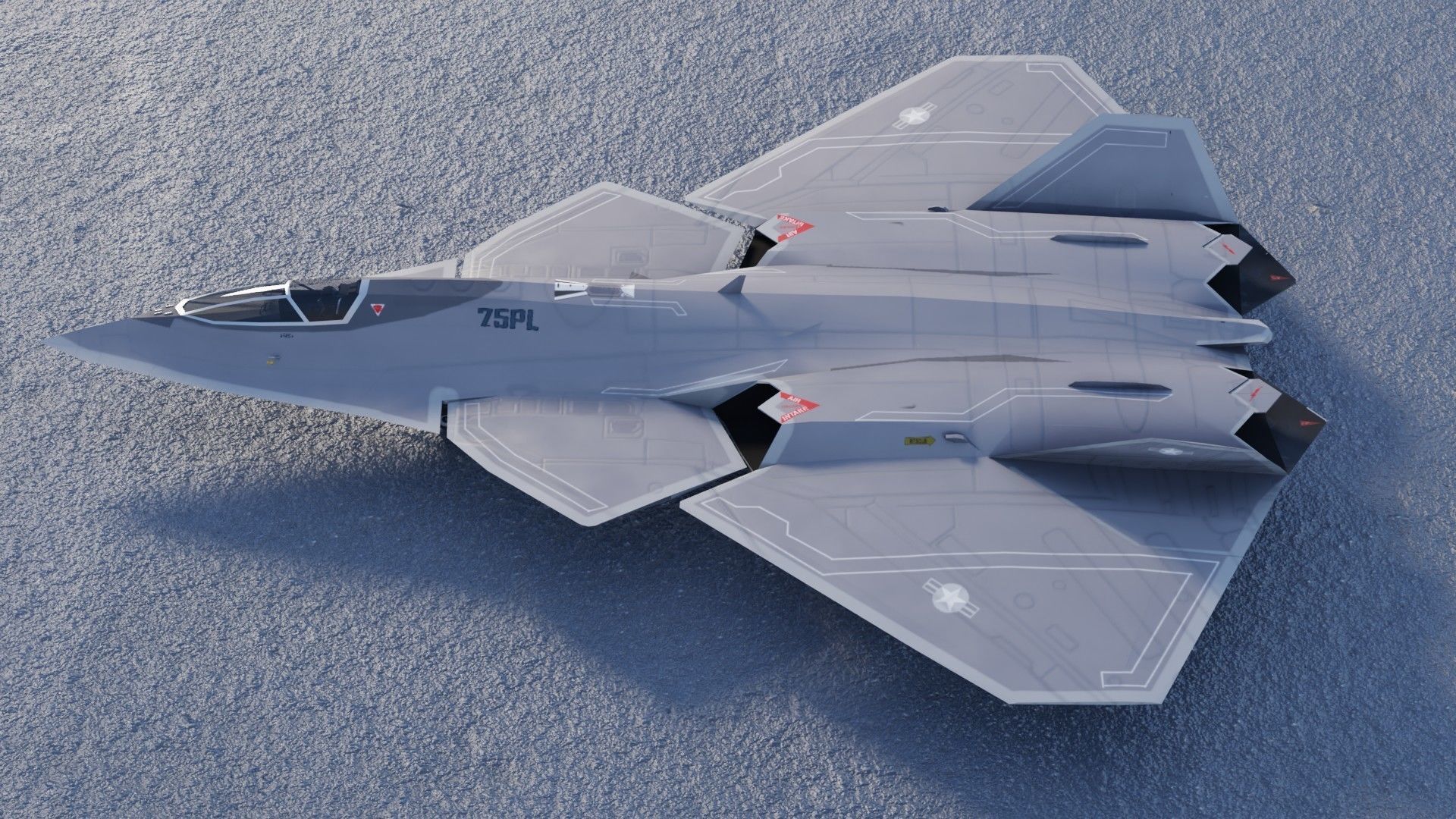 3D model Lockheed NGAD prime concept fighter VR / AR / low-poly | CGTrader