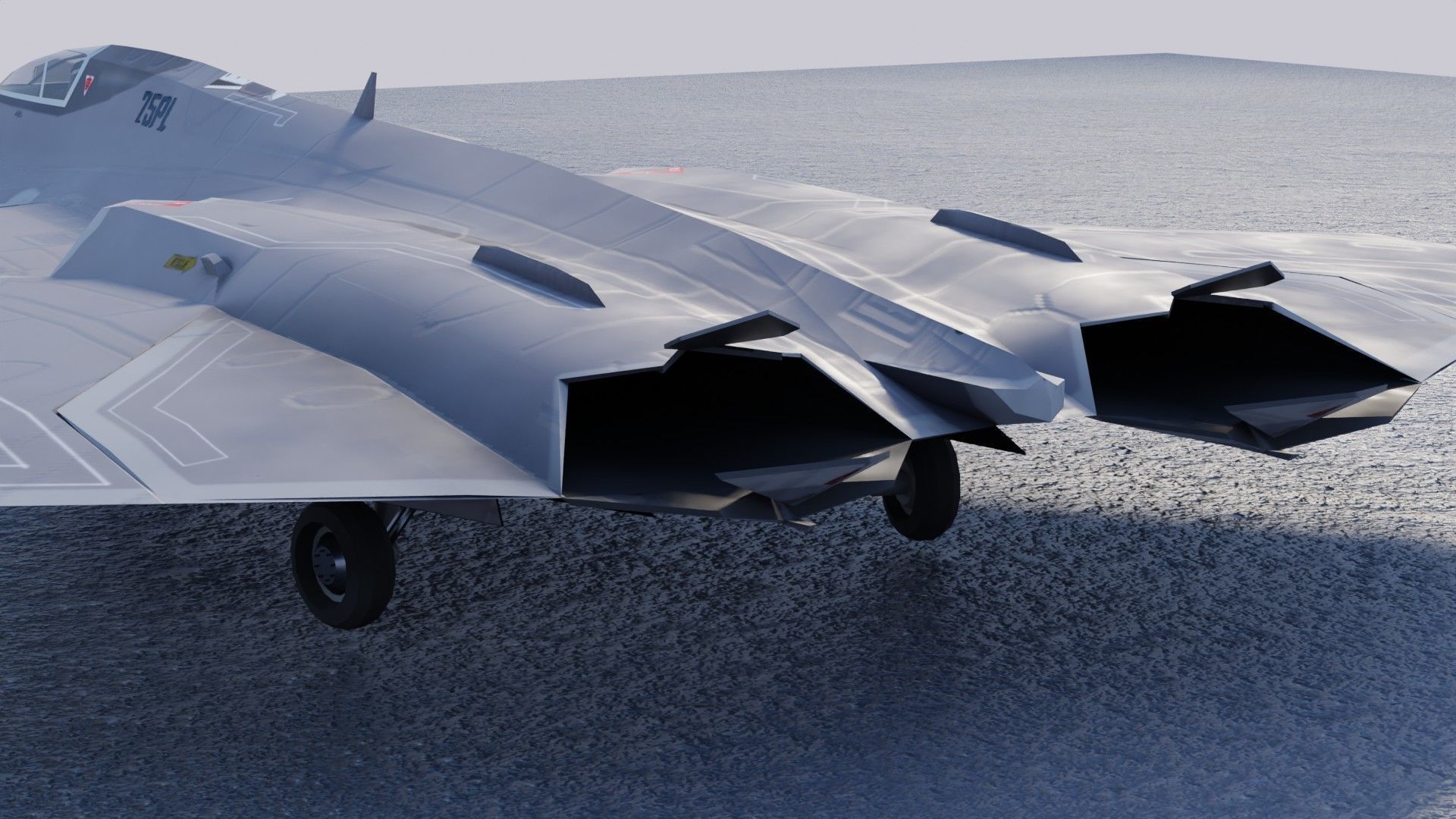 Lockheed NGAD prime concept fighter Low-poly 3D model_23