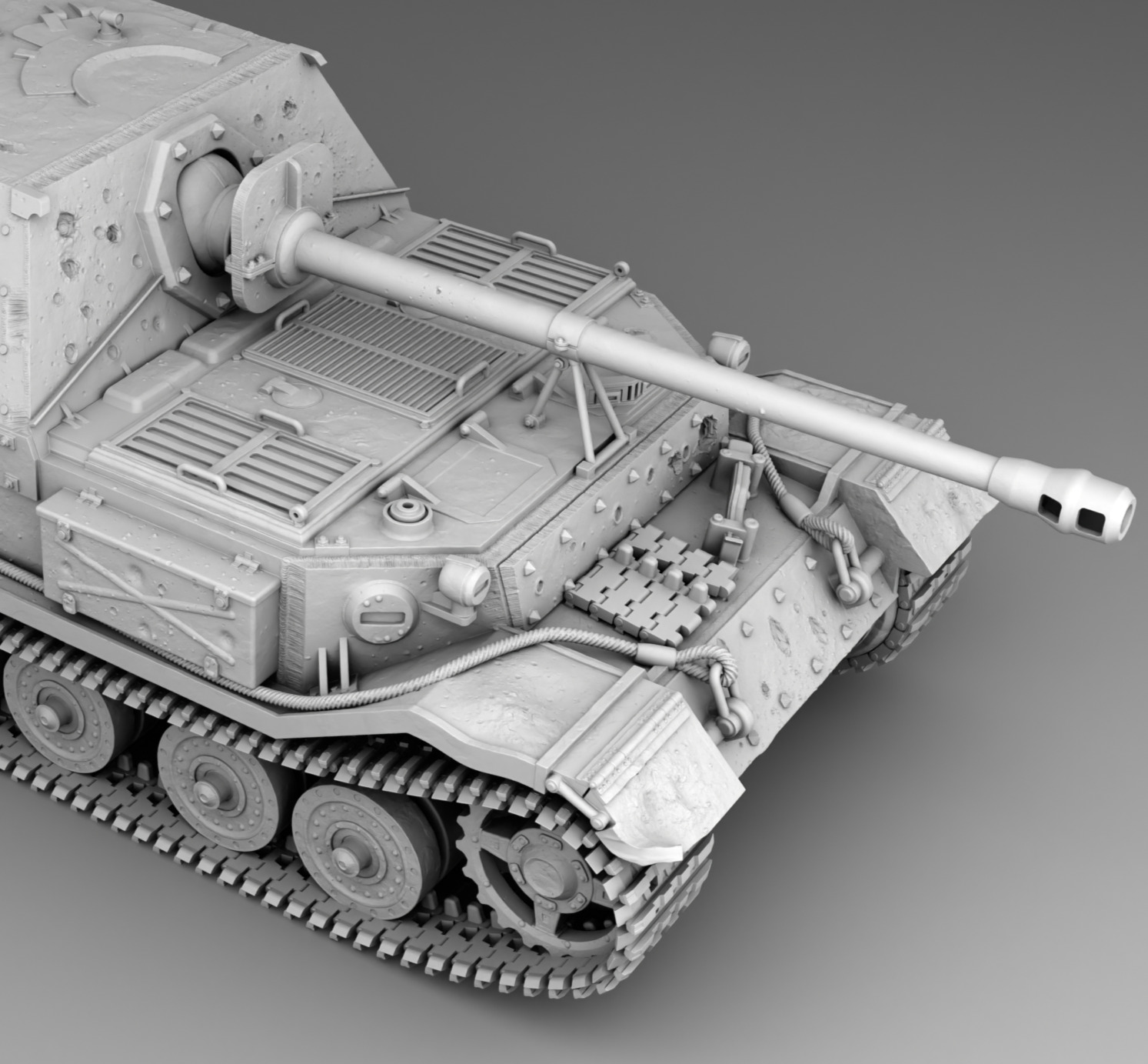 German Tank Ferdinand 3D print model_8
