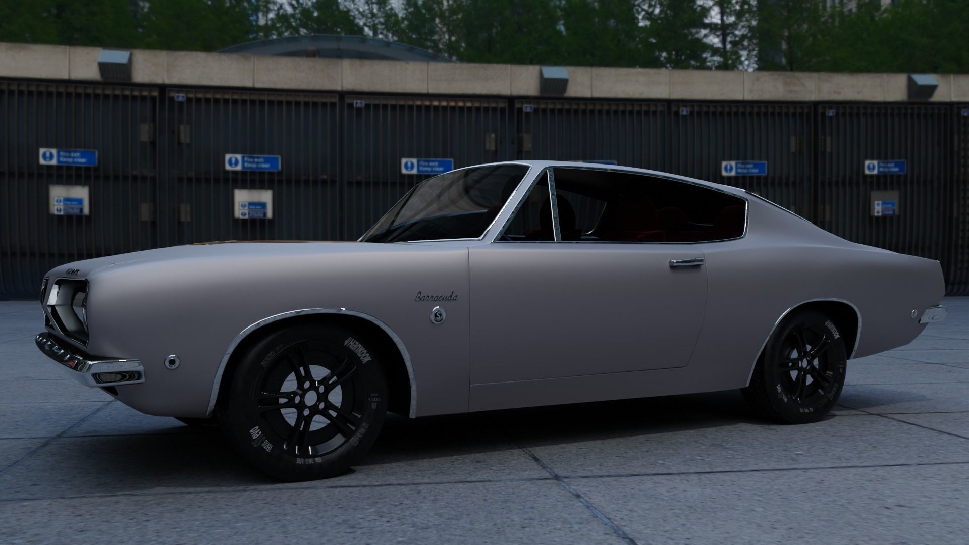 Plymouth barracuda 1968 Low-poly 3D model_2