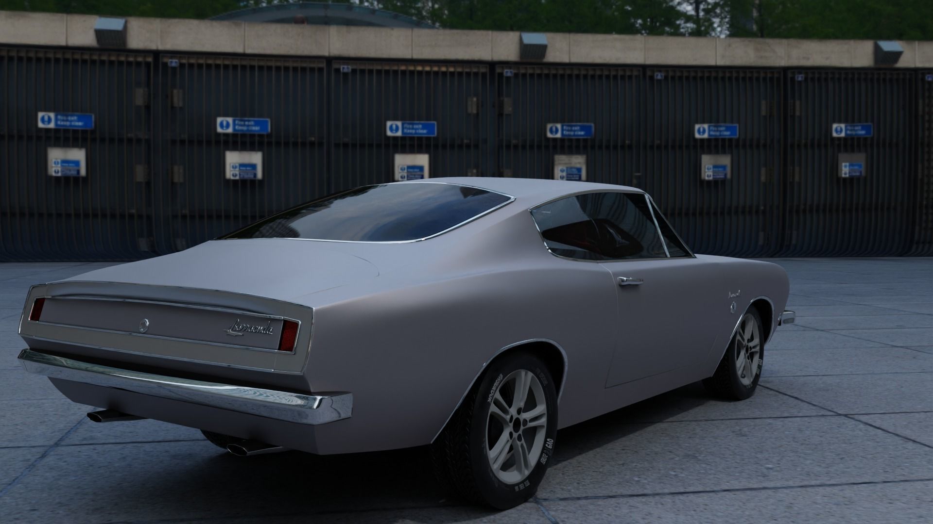 Plymouth barracuda 1968 Low-poly 3D model_3