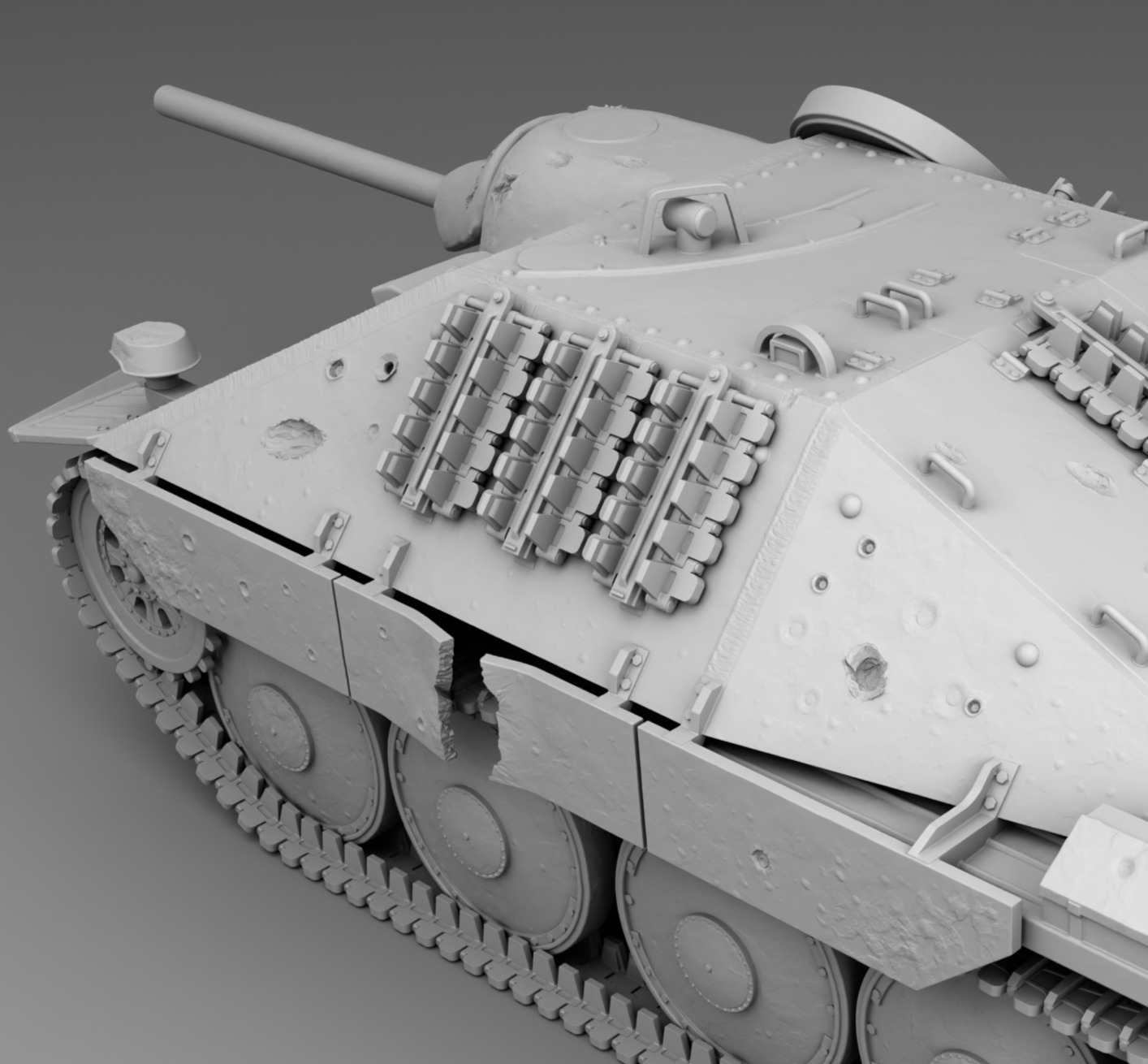 German Tank Hetzer 3D print model_10