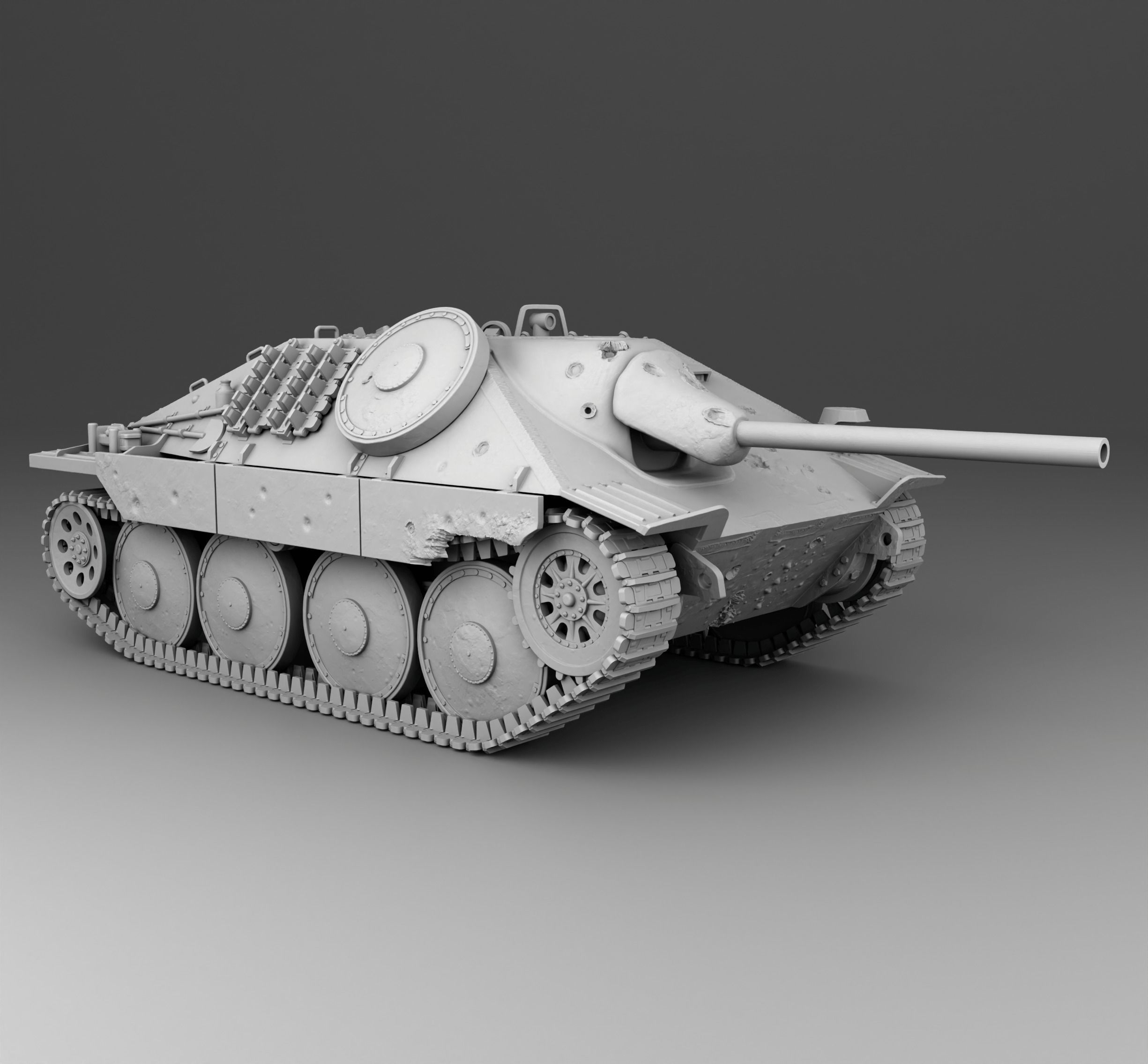 German Tank Hetzer 3D print model_1