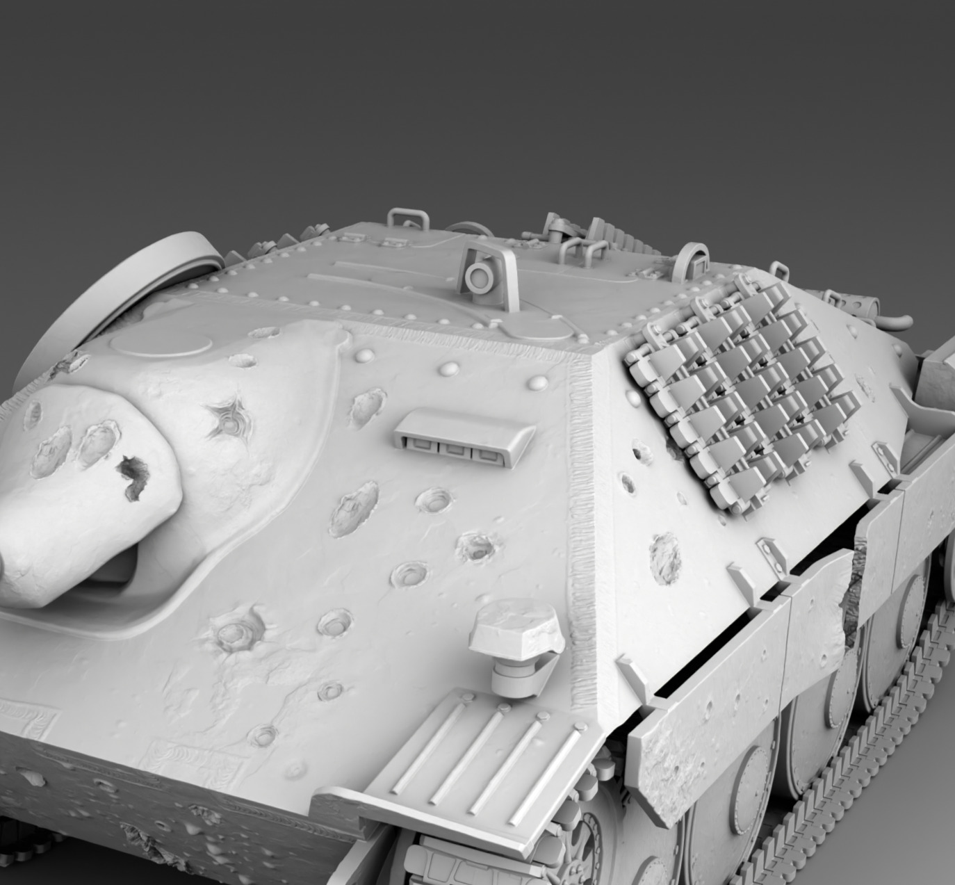German Tank Hetzer 3D print model_6
