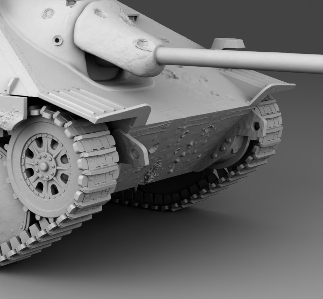 German Tank Hetzer 3D print model_11