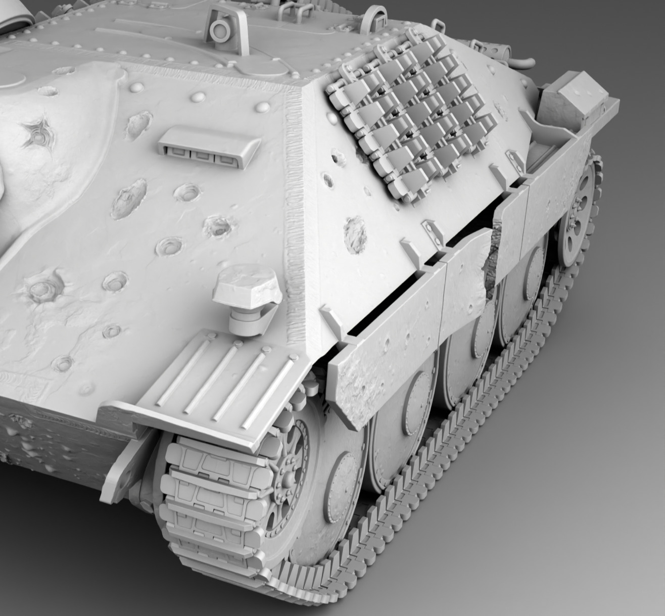 German Tank Hetzer 3D print model_5