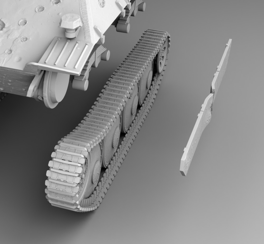 German Tank Hetzer 3D print model_14