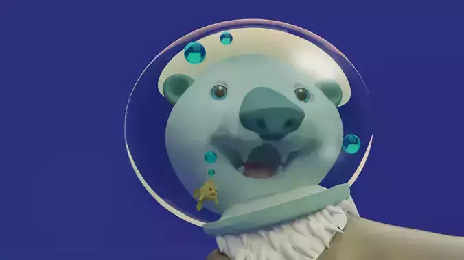 Otter in a fish tank