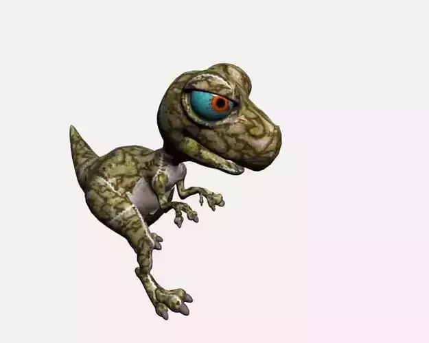 cartoon dinosaur  Low-poly 3D model