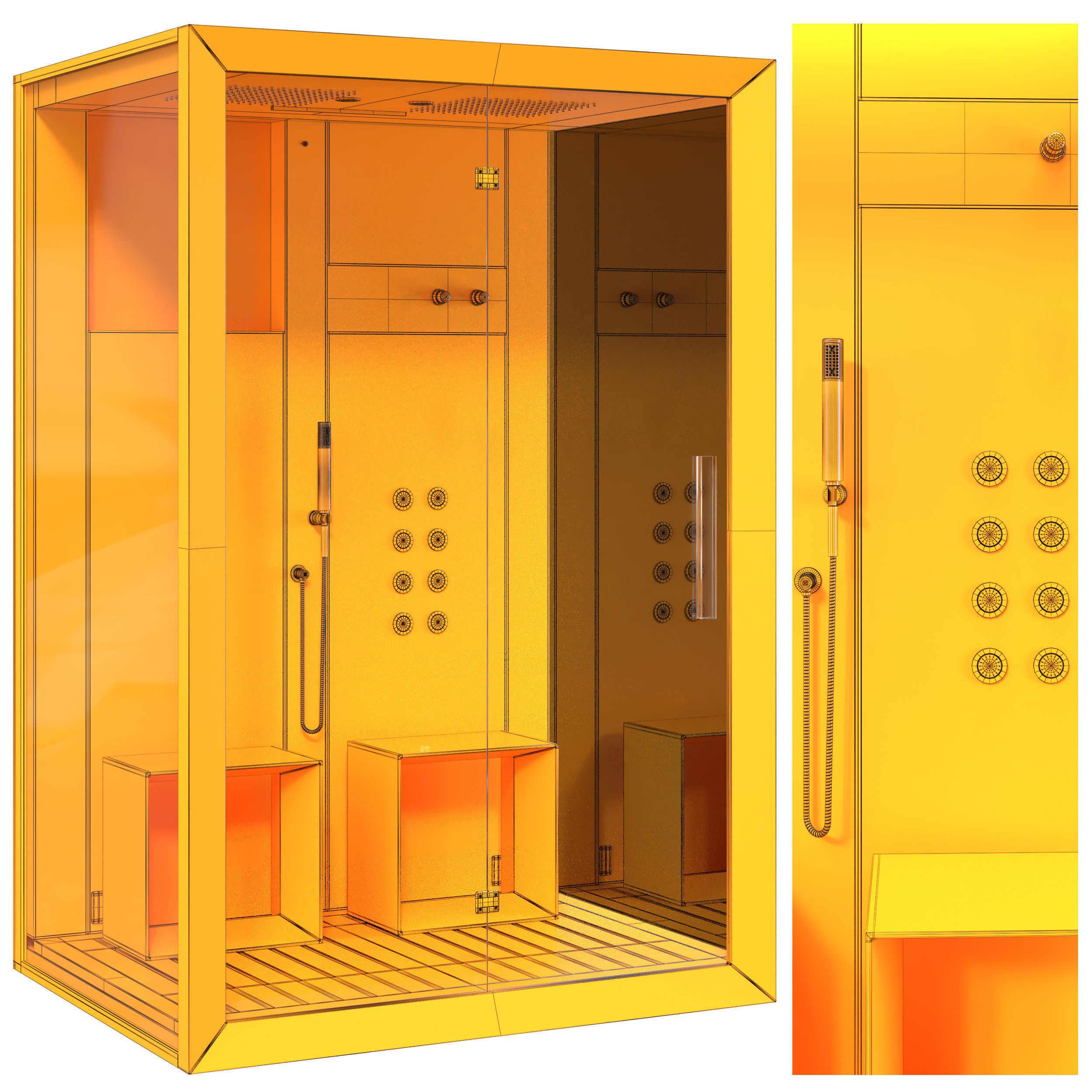 jacuzzi shower cabin 3D model_3