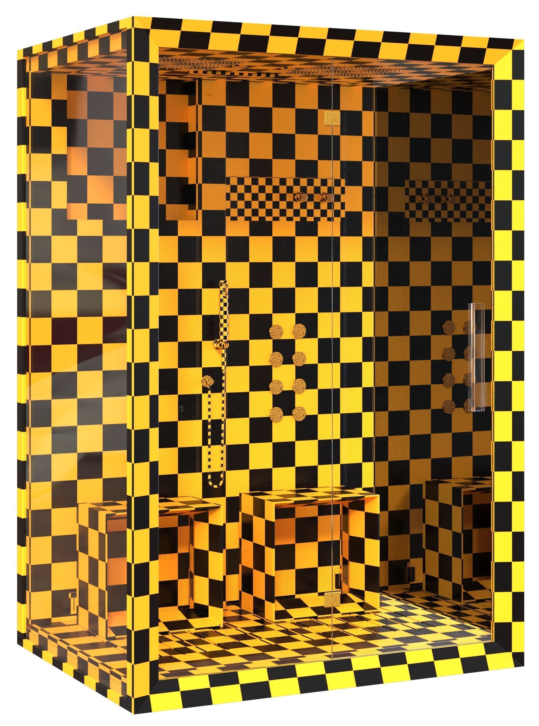 jacuzzi shower cabin 3D model_4