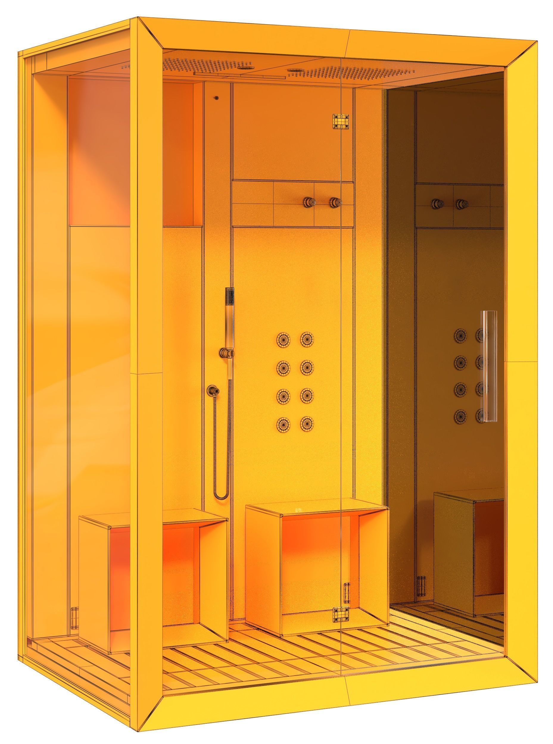jacuzzi shower cabin 3D model_7