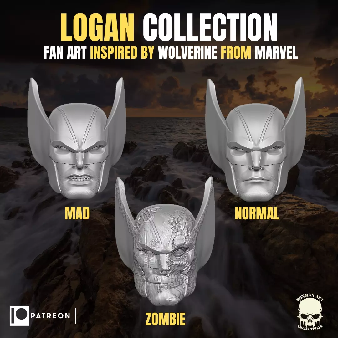 Logan Collection for action Figures fan art 3D print model_0