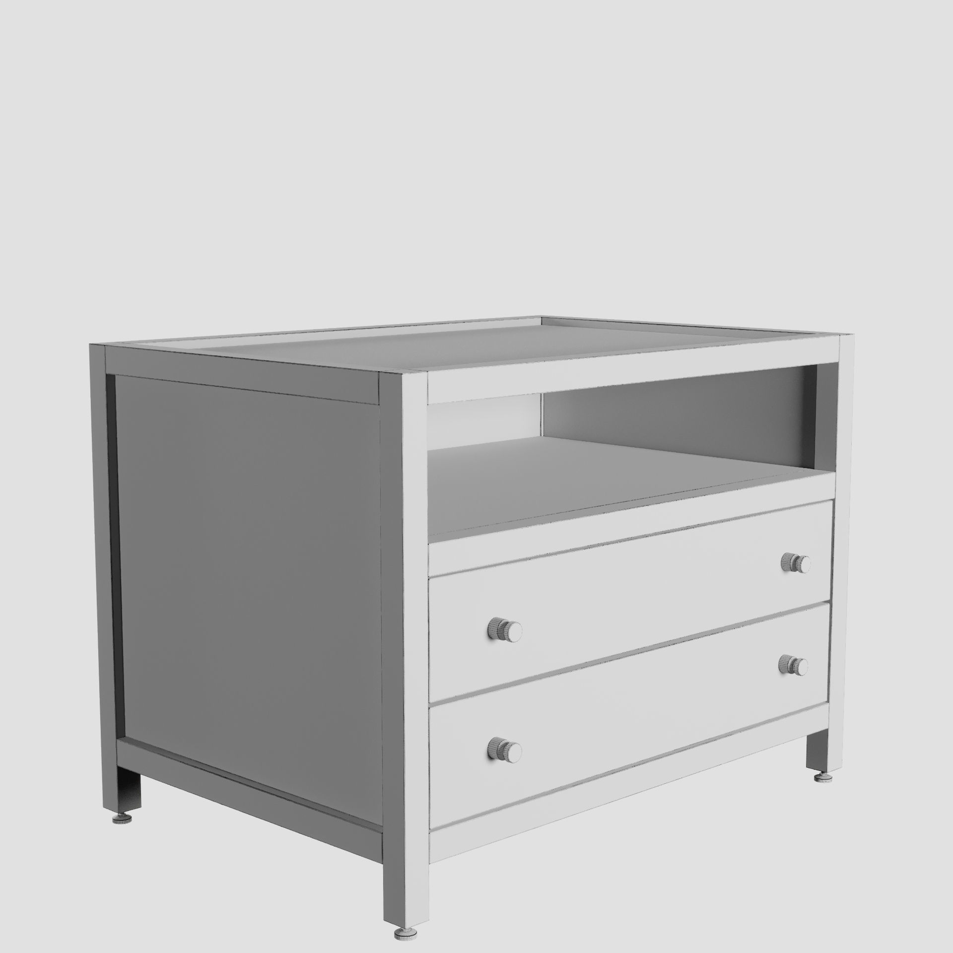 Bedside table W01 3D model_2