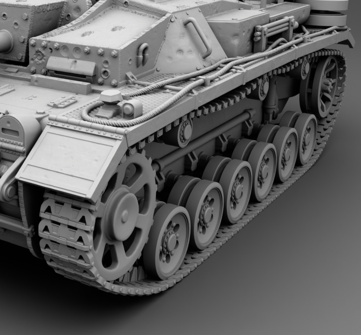 German Tank PZ Stug 3 3D print model_7