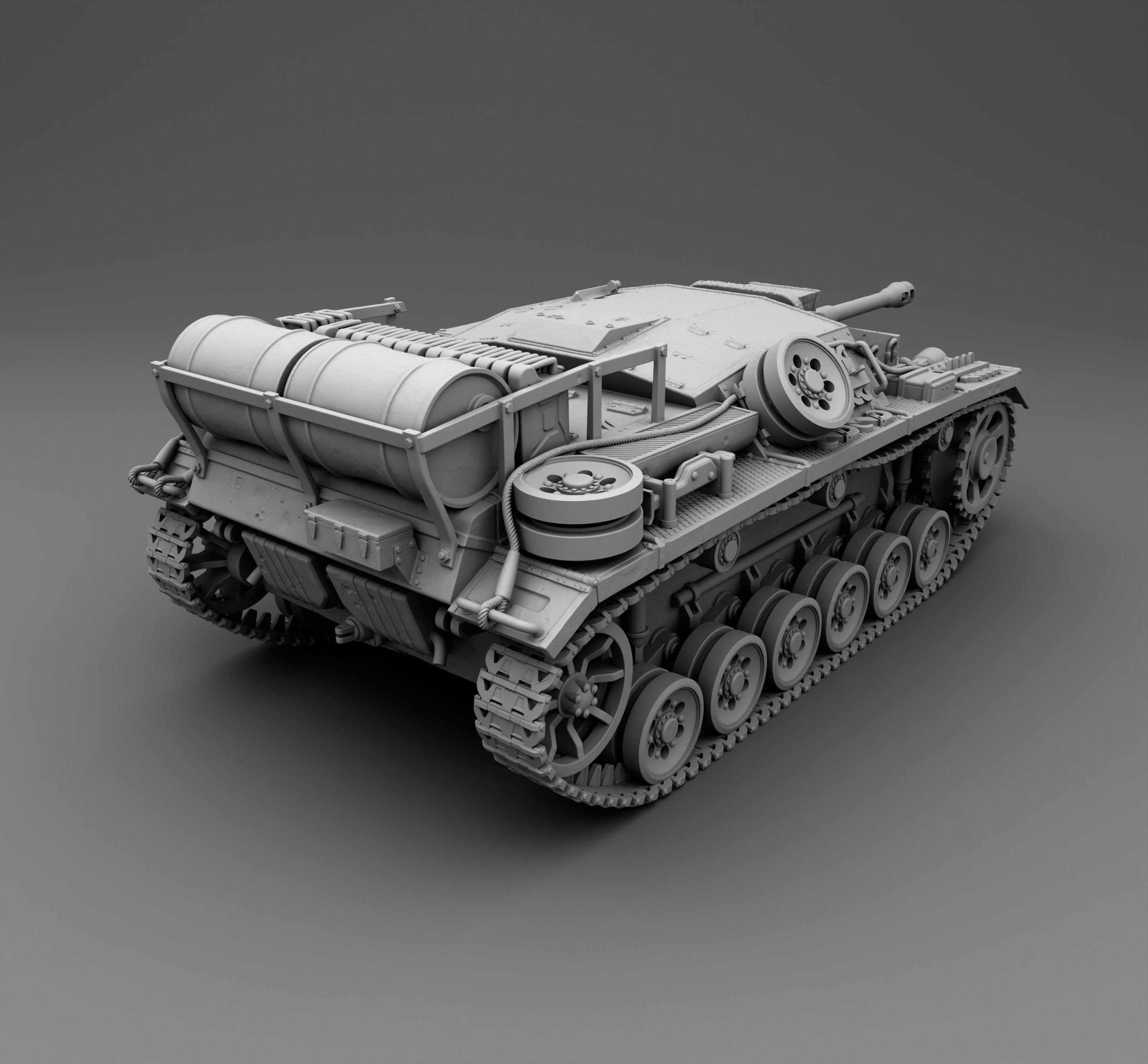 German Tank PZ Stug 3 3D print model_1